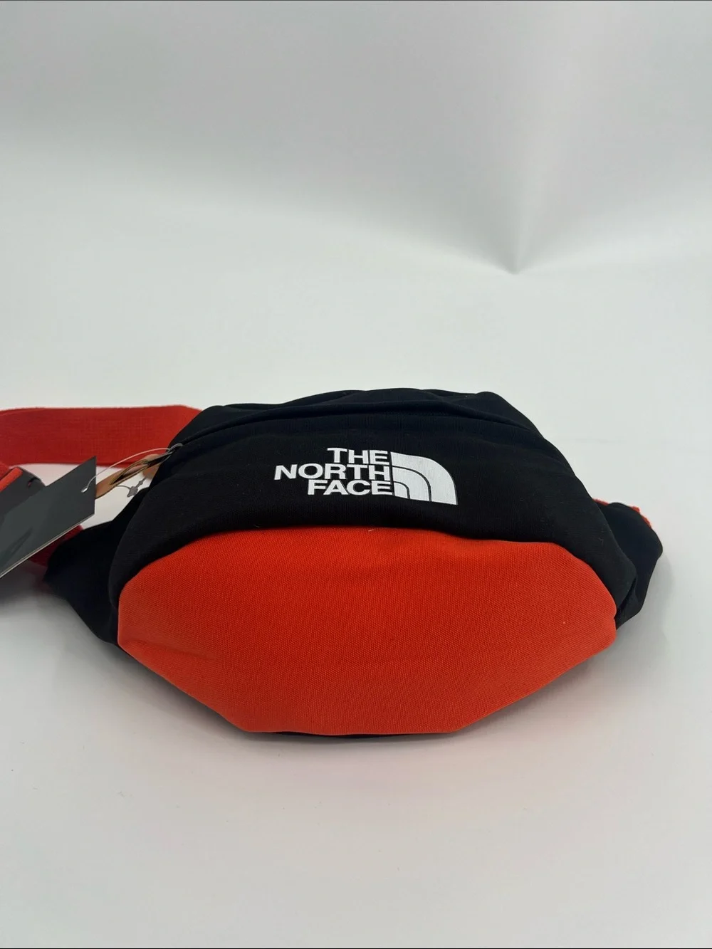 The North Face Black Belt Bag with Red Strap for Men & Women